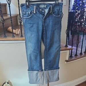 Allen B. By Allen Schwartz Cropped Jeans in Denim Blue